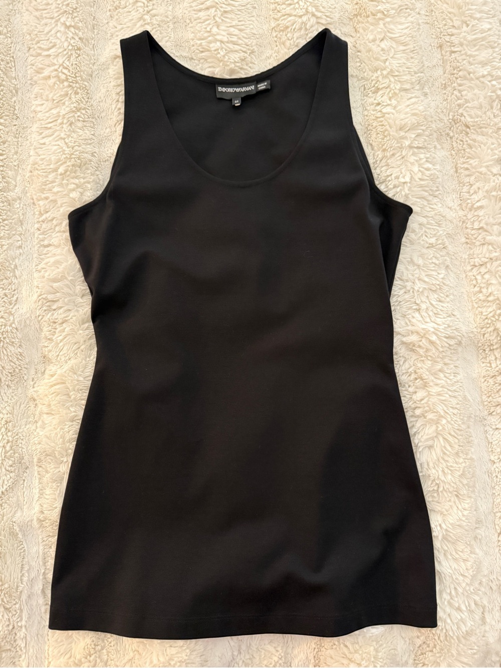 Emporio Armani Black Scoop-Neck Top